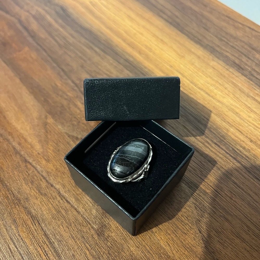 Women’s Sterling Silver & Hypersthene Gemstone Ring
